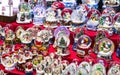 Christmas fair in the center of Munich with New Years and souvenirs for tourists city residents.