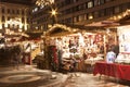 Christmas fair stands before the Saint Stephen Basilica