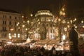 Christmas fair at Vorosmarty square in Budapest