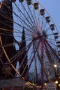 Christmas fairground wheel, Edinburgh Royalty Free Stock Photo
