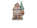 Christmas fairy clay candle house Royalty Free Stock Photo