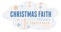 Christmas Faith word cloud Royalty Free Stock Photo