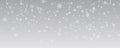 Christmas falling snow isolated transparent background. Winter snow storm backdrop. Vector illustration Royalty Free Stock Photo