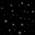 Christmas falling snow vector isolated on dark background. Snowflake decoration effect. Xmas snow flake pattern. Magic snowfall t