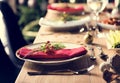 Christmas Family Dinner Table Concept Royalty Free Stock Photo