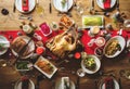 Christmas Family Dinner Table Concept Royalty Free Stock Photo