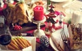 Christmas Family Dinner Table Concept Royalty Free Stock Photo