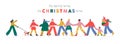 Christmas and family time people holding hands banner