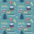 Christmas Fancy Party Celebration seamless pattern