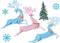 Christmas fantasy deers