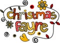 Christmas Fayre Freehand Doodle Text