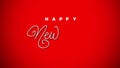 Happy new year stop motion 3D text animation in red background video