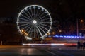 Christmas ferris wheel at Moravian square at advent time in Brno