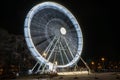 Christmas ferris wheel at Moravian square at advent time on December in Brno