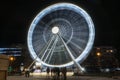 Christmas ferris wheel at Moravian square at advent time on December in Brno