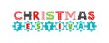 Christmas festival hand drawn typographic vector