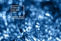 Christmas Festive abstract with bokeh defocused lights in classic blue trendy color. background. Color of the year 2020