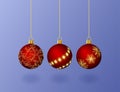 Christmas balls with gold