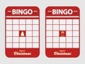 Christmas festive blank decorated bingo cards Royalty Free Stock Photo