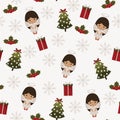 Christmas festive seamless pattern