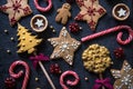 Christmas festive sweets food background Royalty Free Stock Photo