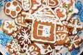 Christmas figured gingerbreads with icing