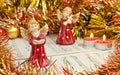 Christmas figurine of angels Royalty Free Stock Photo