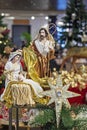 Christmas figurines of the birth scene of Jesus Christ. Royalty Free Stock Photo