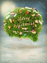 Christmas fir tree Bubble for speech. EPS 10