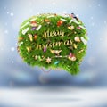 Christmas fir tree Bubble for speech. EPS 10