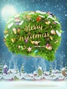 Christmas fir tree Bubble for speech. EPS 10