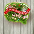 Christmas fir tree - Bubble for speech. EPS 10