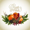 Christmas fir vignette Royalty Free Stock Photo