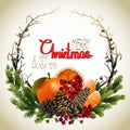 Christmas fir wreath Royalty Free Stock Photo