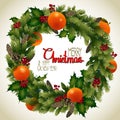 Christmas fir wreath Royalty Free Stock Photo