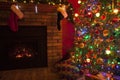 Christmas Fireplace Royalty Free Stock Photo