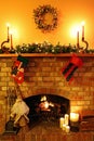 Christmas Fireside Royalty Free Stock Photo