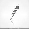 Christmas firework rocket icon vector illustration. Royalty Free Stock Photo