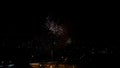 christmas fireworks on dark background