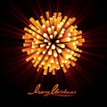 Christmas Fireworks Vector Background Royalty Free Stock Photo
