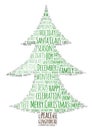 Christmas firtree word cloud variant