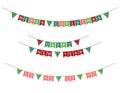 Christmas flags garlands