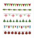 Christmas Flags and garlands set