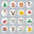 Christmas Flat Icon Set Royalty Free Stock Photo