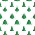 Christmas Flat Tree Seamless Pattern Background Royalty Free Stock Photo