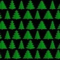 Christmas Flat Tree Seamless Pattern Background Royalty Free Stock Photo