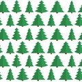 Christmas Flat Tree Seamless Pattern Background