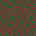 Christmas Floral Brush strokes Seamless Pattern Background