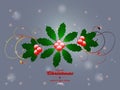 Christmas flourish over glowing background