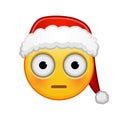 Christmas flushed face Large size of yellow emoji smile